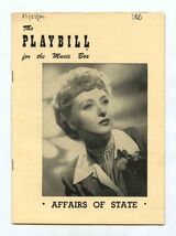 Playbill Affairs of State Music Box 1950 Celeste Holm - $11.88