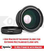 Opteka .35x Wide Angle Fisheye Lens for Nikon 52mm 55mm 67mm Threaded Le... - £43.24 GBP