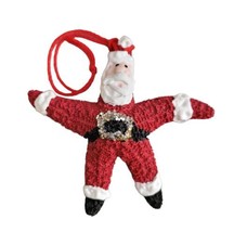 Vintage Real Starfish Hand Painted Santa Claus Coastal 3.5&quot; Christmas Ornament  - £6.96 GBP