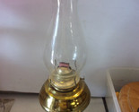 Vintage Brass oil Hurricane Table Lamp with hop-knob Chimney - £38.14 GBP