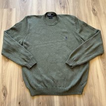 Vintage Ralph Lauren Polo Green Crewneck Sweater Size XXL 100% Cotton He... - $34.99