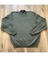 Vintage Ralph Lauren Polo Green Crewneck Sweater Size XXL 100% Cotton He... - $47.85 CAD