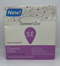 1 Pack Summer&#39;s Eve Island Splash Cleansing Cloths, Island Splash, 16 Ct - £6.73 GBP