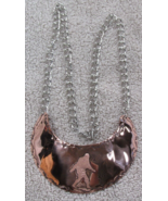 New Handmade Seminole 24 &quot; Copper Single Bigfoot Gorget Necklace Signed CJ - £155.36 GBP