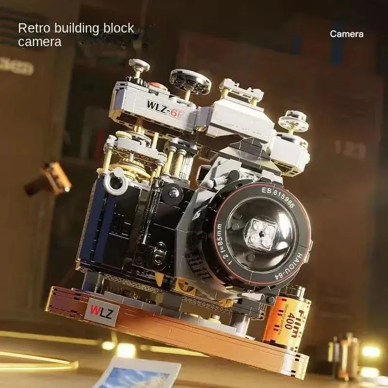 1030PCS Retro Camera Assembled Building Blocks High Simulation Film Slr Camera - £26.32 GBP