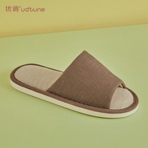 Linen Slippers Men Summer Shoes Mute Hemp Slides For Women Spring Autumn Indoor  - £37.16 GBP