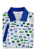 Brooks Brothers White Blue Nautical Flags Slim Fit Polo Shirt, XLarge XL... - £36.88 GBP