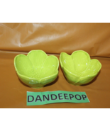 2 Piece Sur La Table Green Flower Shaped Bowls - $19.79