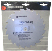 Black &amp; Decker 73-007 Super Sharp Saw Blade 7 ¼” Fast Cut Combination-5/... - £9.84 GBP
