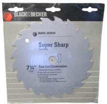 Black &amp; Decker 73-007 Super Sharp Saw Blade 7 ¼” Fast Cut Combination-5/8&quot; Arbor - £9.86 GBP