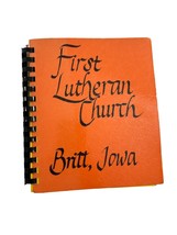 Vintage 1978 Cookbook First Lutheran Church Britt Iowa Spiral Recipes - £14.90 GBP