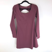 Halara Cloudful U Neck Long Sleeve Backless Cut Out Mini Dance Dress Purple M - £26.38 GBP