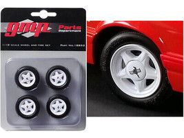 Pony Wheels Tires Set of 4 Pcs from 1992 Ford Mustang LX 1/18 GMP - £22.27 GBP