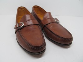 Allen Edmonds Fairmont Mens Brown Leather FUll Strap Buckle Loafers Size... - £39.16 GBP