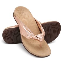 The Lady&#39;s Plantar Fasciitis Knotted Strap Sandal Rose Gold 6 Shoes - £52.03 GBP