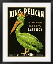 King Pelican Brand Lettuce Framed Fine Art  Poster Print by Print Collection - £235.28 GBP+