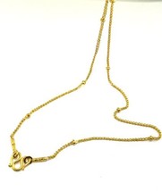 22k solid gold beads chain for kid necklace  14” - £310.92 GBP