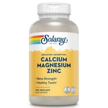 7/28 SOLARAY Calcium Magnesium Zinc Supplement - with Calcium 1000mg, Ma... - $25.20
