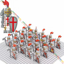 21pcs Medieval War Castle Kingdom Battle Priest Knights Army Minifigures... - £25.17 GBP