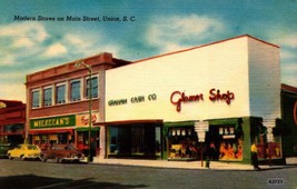 Vintage Postcard Modern Stores On Main Street Union SC-BK33 - £3.97 GBP