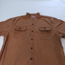 Wrangler Est 1947 Men's Brown Button Up Pockets 3/4 Sleeve Size Large image 9