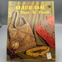 Vintage Macrame Patterns, Start to Finish Craft Course Book H193, Handic... - $11.65