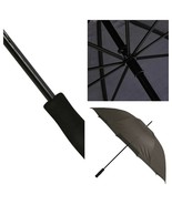 5 ft. Golf Umbrella In All Black Firm Grip Straight Handle Steel Polyest... - $280.41 MXN