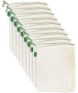 Reusable Mesh Produce Bags Washable Set of 9 Premium Bags TRANSPARENT Li... - £26.58 GBP