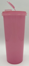 Vintage Tupperware Tall Cannister 232-3 &amp; Lid 603-4 Pink SKU U149 - £19.97 GBP
