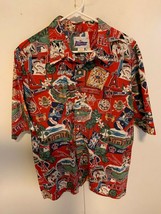 Reyn Spooner Red Anaheim Angels Baseball Hawaiian Shirt Sz XL 2002 World Champs - £70.30 GBP