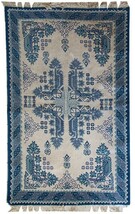 Handmade vintage Tunisian rug 4.3&#39; x 6.8&#39; (131cm x 208cm) 1960s - 1C544 - $8,691.05 MXN