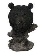 Western Rustic Wildlife Forest Black Bear Bust Figurine with Rocky Stepp... - $14.99