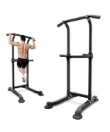 ZENOVA Pull Up Bar Dip Bar Power Tower Workout Dip Station Height Adjust... - €262,52 EUR