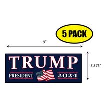5 PACK 3.375"x9" TRUMP PRESIDENT 2024 Sticker Decal Humor Funny Gift USA... - $6.53 5 PACK 3.375"x9" TRUMP PRESIDENT 2024 Sticker Decal Humor Funny Gift USA... - $6.53