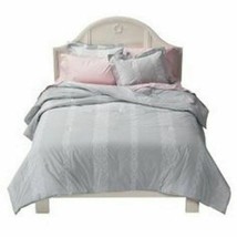 Simply Shabby Chic Floral Scroll Gray Cotton 2-PC Standard Shams - £31.97 GBP