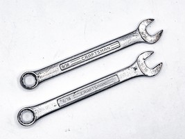 Two Vintage Craftsman SAE 9/16&quot; Combination Wrench 12-Point =VV= Series USA Tool - £15.52 GBP