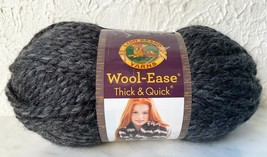 Lion Brand Wool-Ease Thick &amp; Quick Acrylic/Wool Yarn - 1 Skein Charcoal #149 - £7.40 GBP