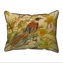Betsy Drake Pheasant Extra Large Zippered Pillow 20x24 - £62.27 GBP