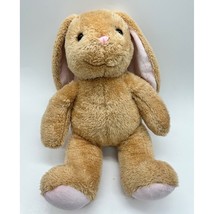 Vintage Build a Bear Easter Bunny Rabbit 15&quot; Tan Pink Ears Feet Nose Plush Stuff - $11.87