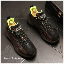 Men SportS Shoes Thick Bottom Casual Sneakers Men Casual Shoes Lightweight Platf - £74.57 GBP