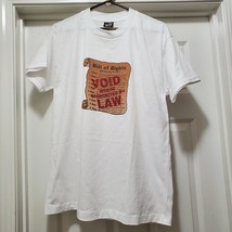 Vintage Bill of Rights Void Where Prohibited By Law White Shirt Adults L - $39.95