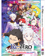 DVD Amine Re: Zero Kara Hajimeru Isekai Season 1-3 Vol.1-79 End + 2 Special - $58.99 CAD