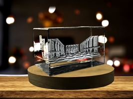 LED Base included | Lincoln Center 3D Engraved Crystal Keepsake Souvenir - £31.45 GBP+