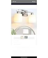 2 Light Bathroom Vanity Light Fixtures With Brushed Nickel Morden Vanity... - £46.90 GBP