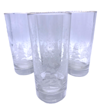 Libbeys Drinking Glasses Frosted Pine Trees Lot 4 High Ball Christmas Vi... - £37.26 GBP