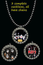 kiss lot of 3 necklaces necklace favors rock music heavy metal cool must have - $9.26