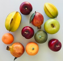 11 Artificial Fruit Pomegranate Mandarin Orange Star Fruit Plums Lime Ap... - £12.93 GBP
