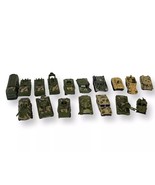 BIG! Vintage Yatming Zylmex Die Cast Military Truck Tank Vehicle Lot of 18 - £55.53 GBP