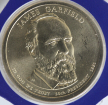 Gem BU 2011 P James Garfield Presidential Dollar In Mint Cello Exact Coin TOM 96 - $4.99