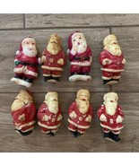 Vintage Santa Claus Candle Figurine 4” Christmas Total 8 - $25.00